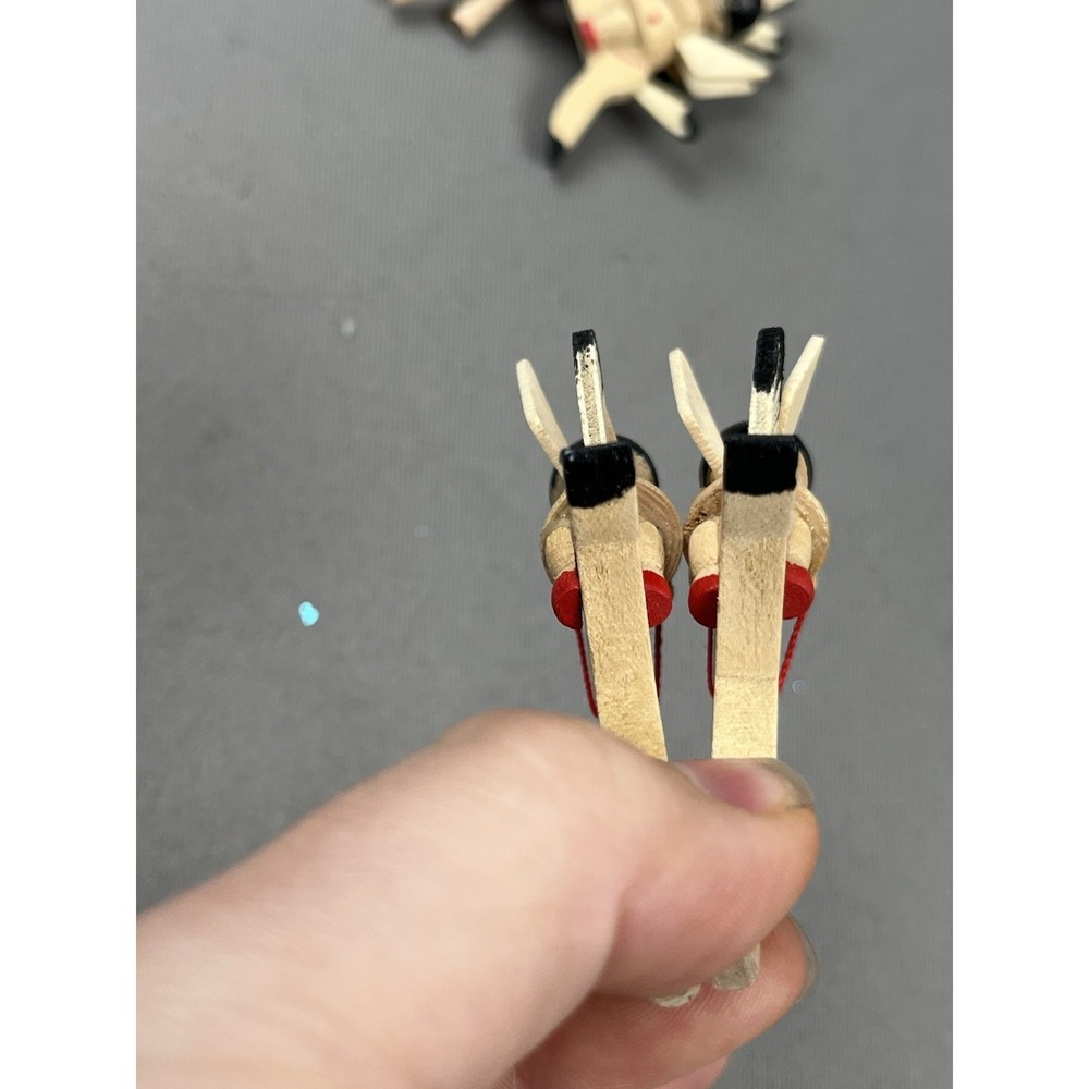 VTG Christmas Miniature Erzgebirge Angel On Horse Ornaments Pegs German‎ Lot 4 - Picture 9 of 12